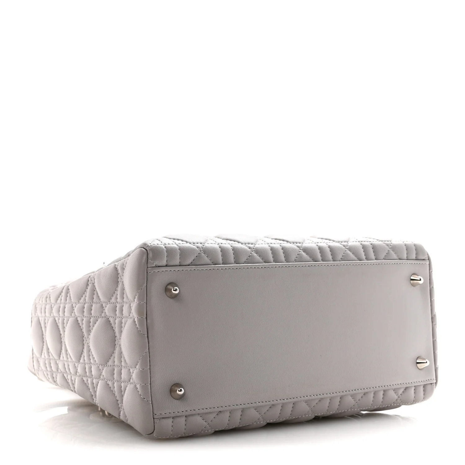 Lambskin Cannage Medium Lady Dior Grey - Top Club