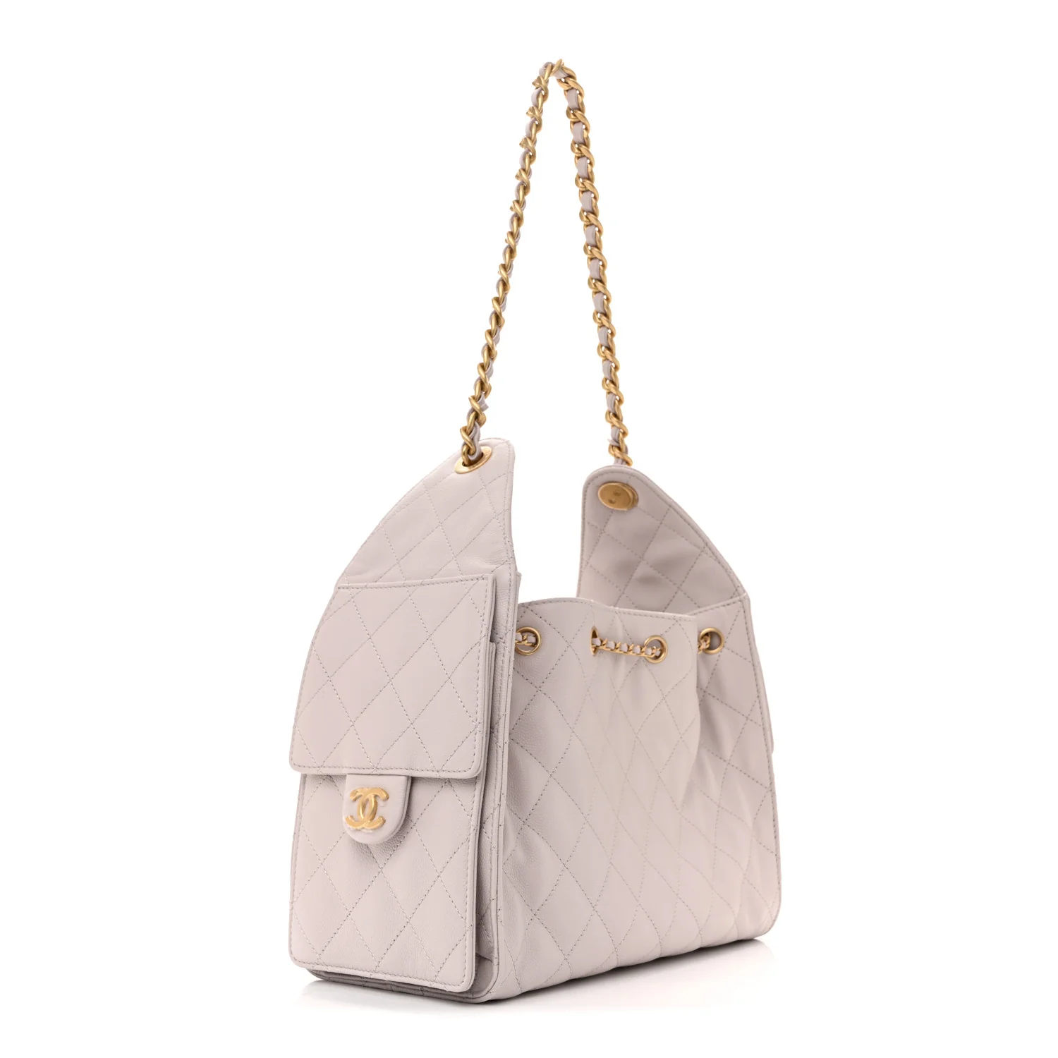 Caviar Quilted Small Chanel 25 Handbag Lilas Lilac - Top Club