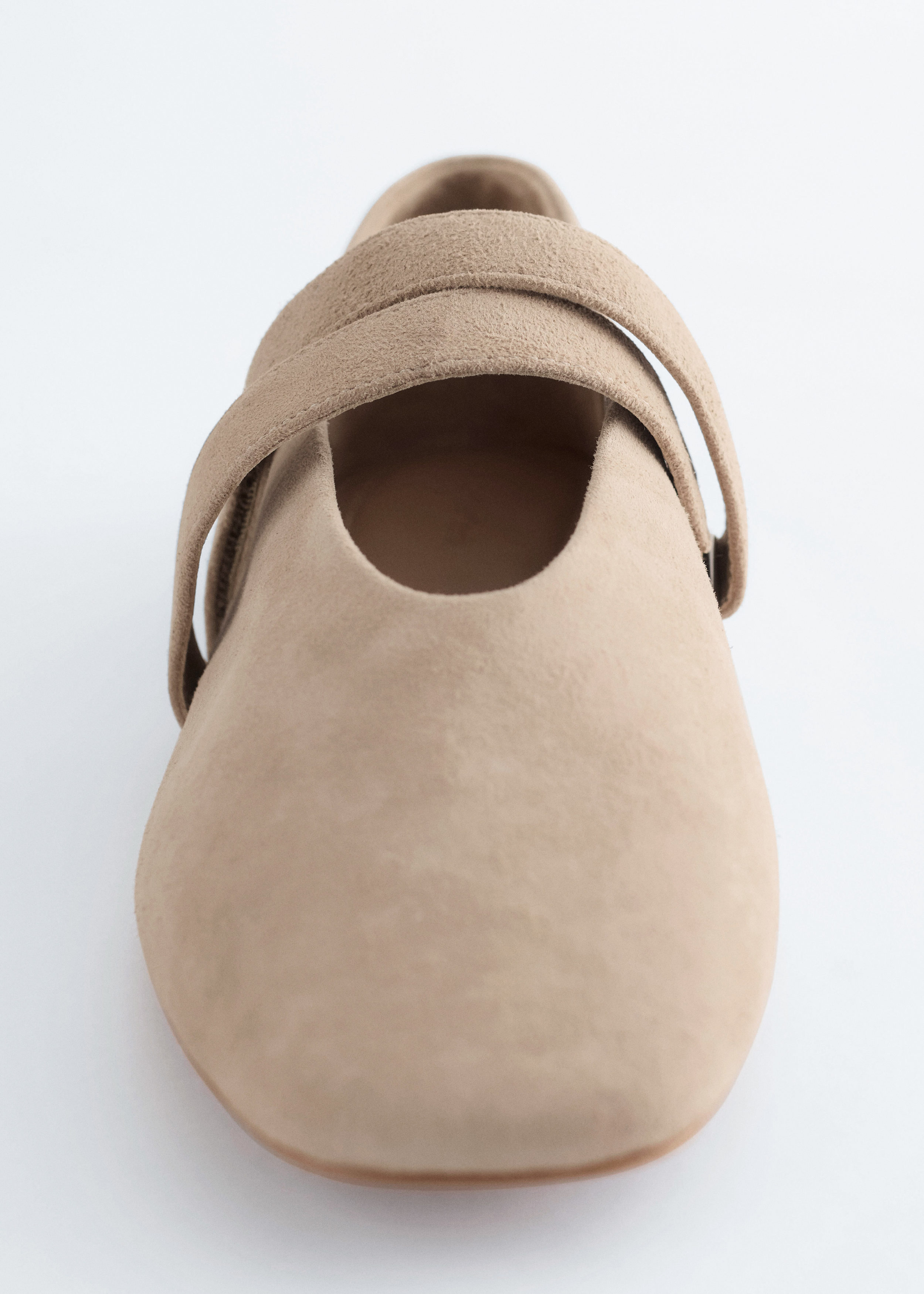& Other Stories CROSS-STRAP SUEDE BALLET FLATS