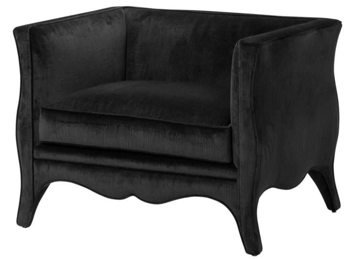 Designer armchair black - luxury furniture