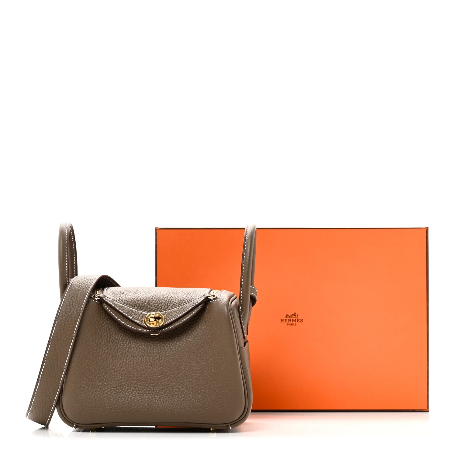 Taurillon Clemence Mini Lindy 20 Etoupe - Top Club