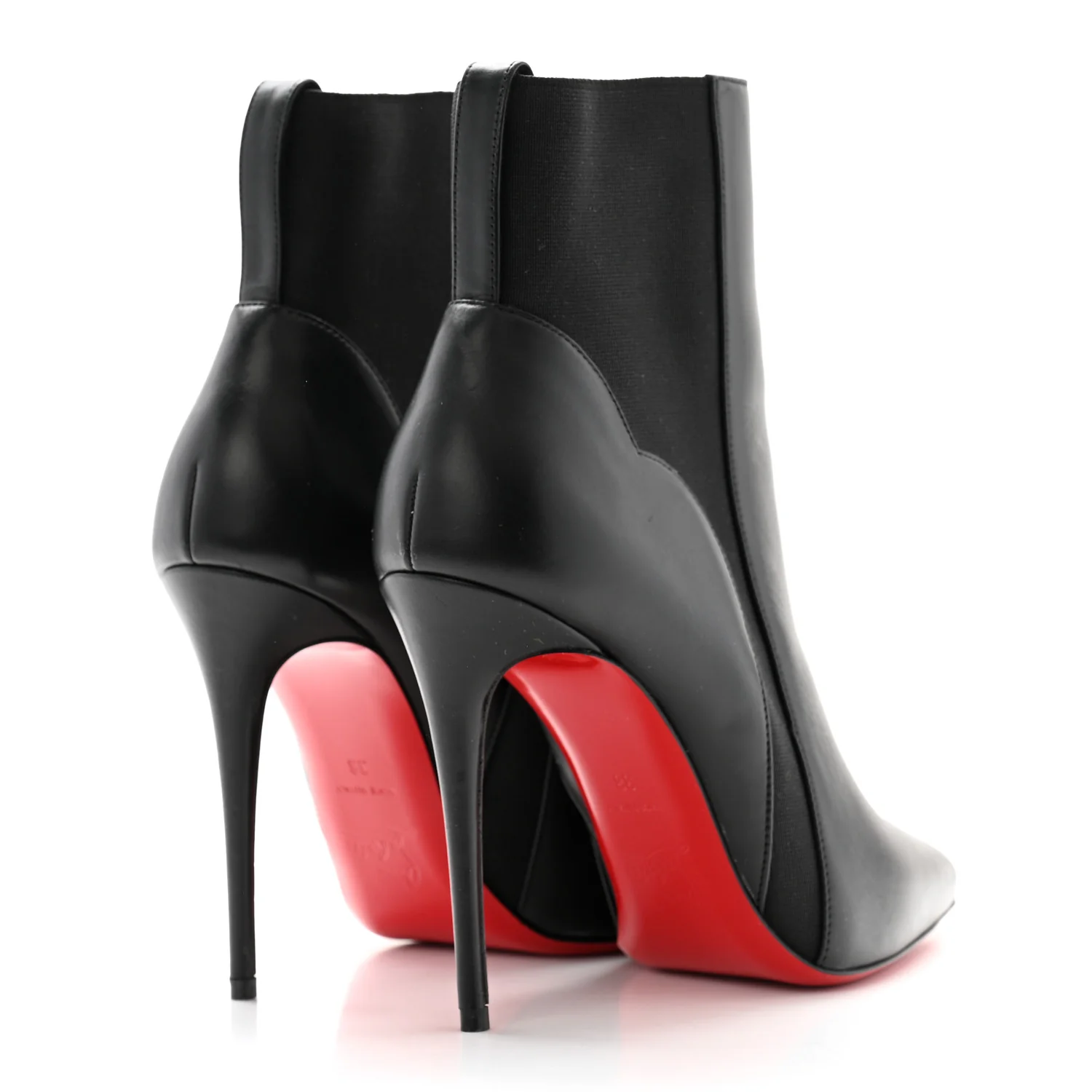 Calfskin Chelsea Chick 100 Stiletto Boots 38 Black - Top Club