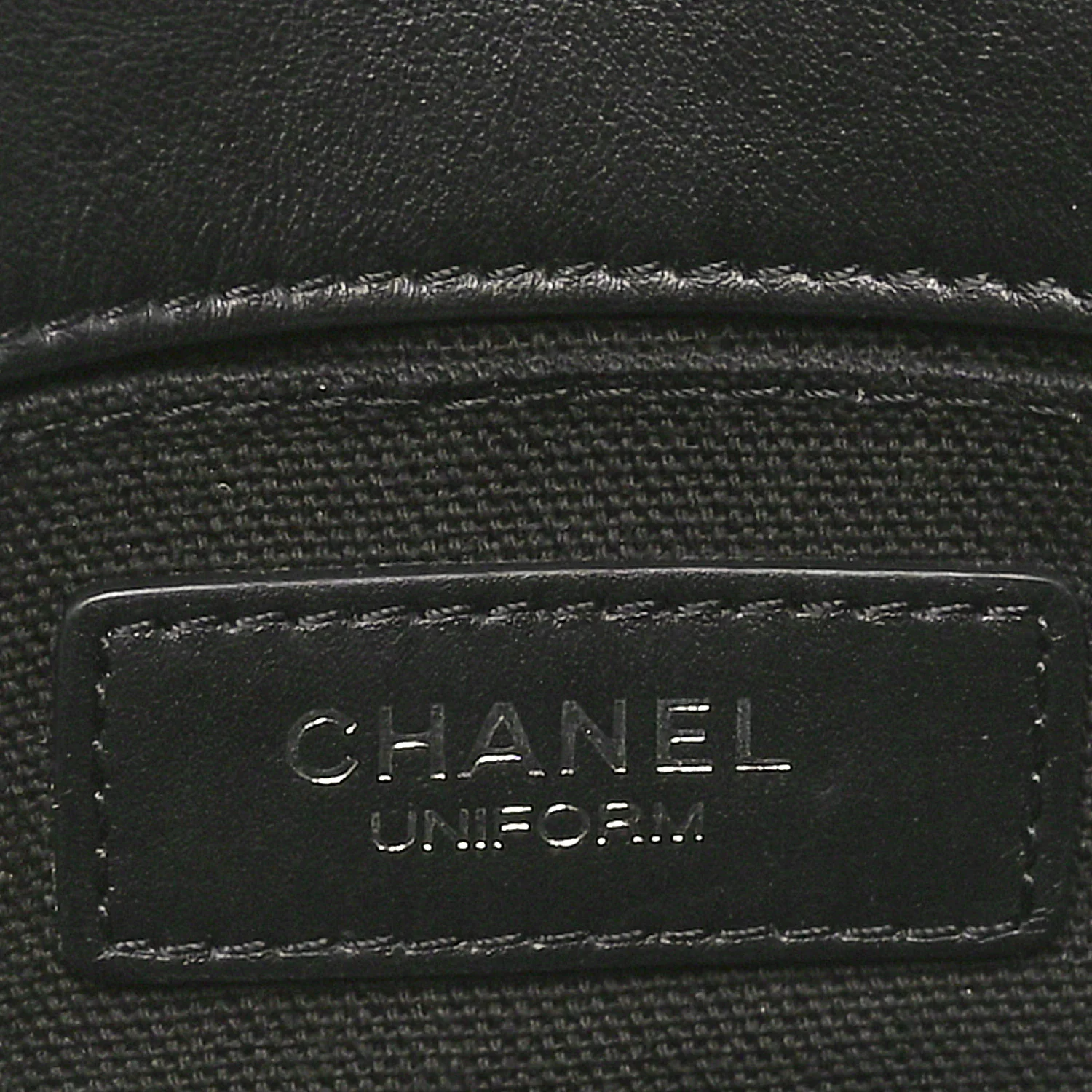 Calfskin Quilted CC Uniform Flap Belt Bag Black - Top Club