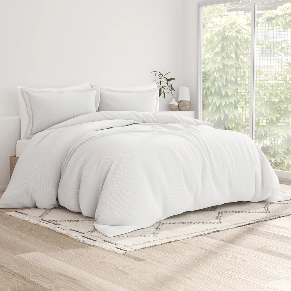 Pinstriped Pattern 3-Piece Duvet Cover Set (Sale)
