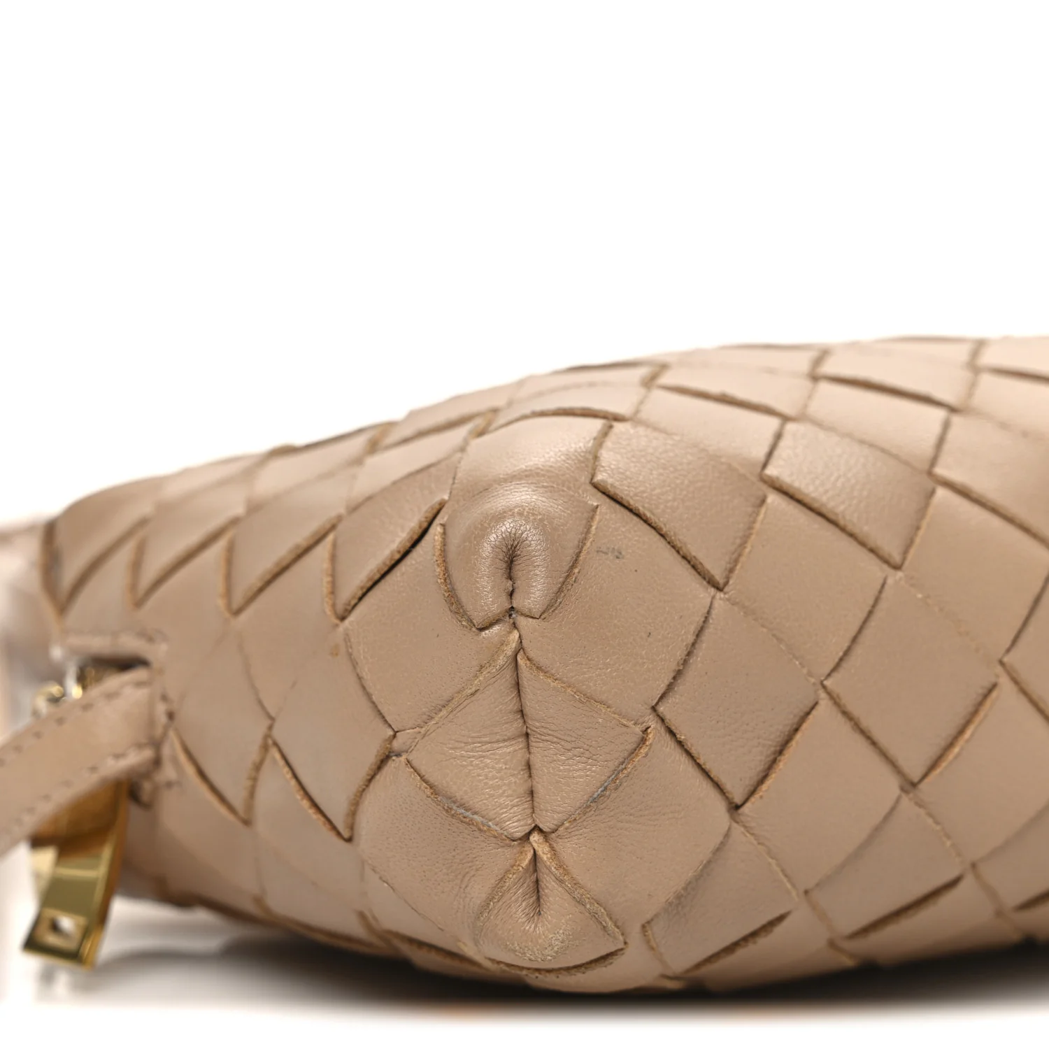 Nappa Intrecciato Nodini Mini Crossbody Almond - Top Club