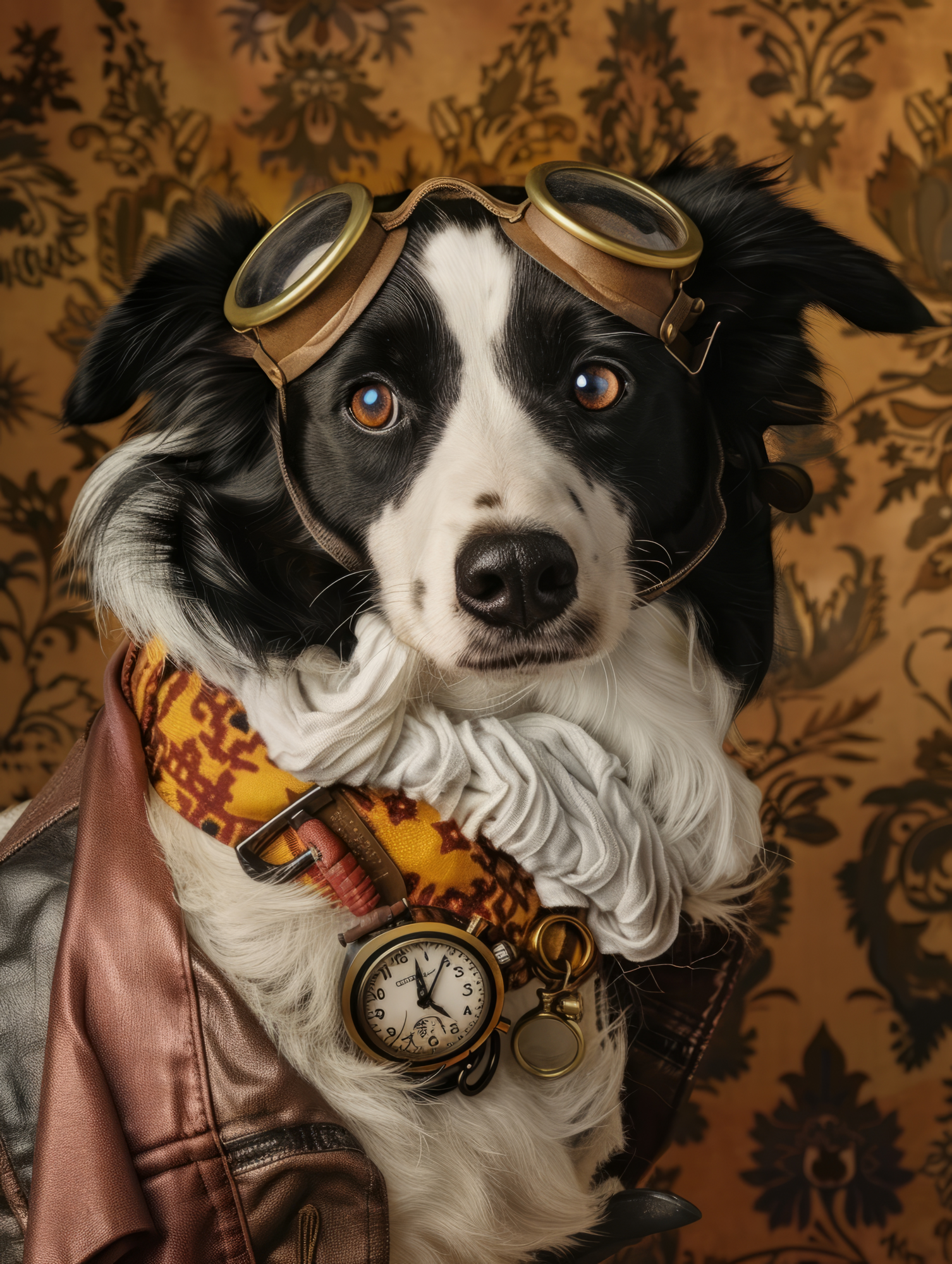 Canvas schilderij van een Border Collie 100x200 cm