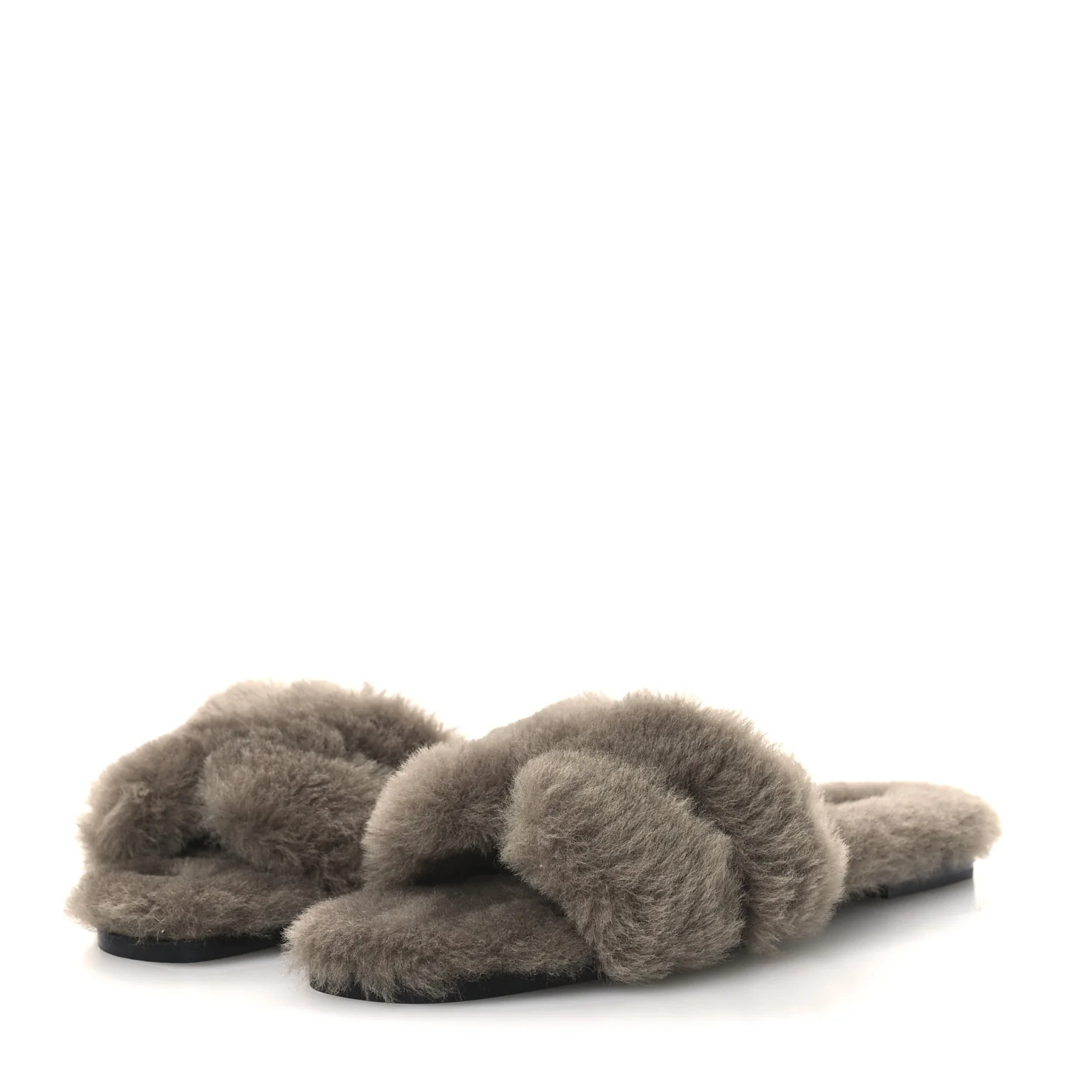 Woolskin Oran Sandals 38.5 Etoupe - Top Club