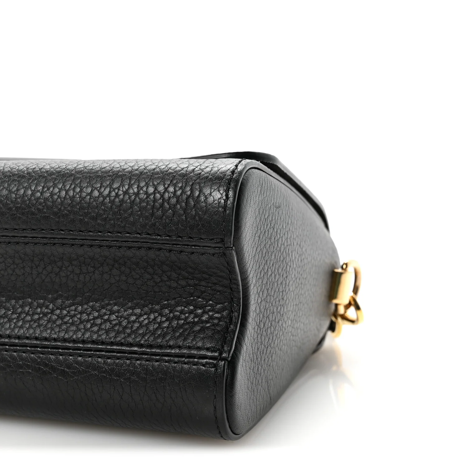Taurillon Smooth Calfskin Scrunchie Twist One Handle MM Black - Top Club