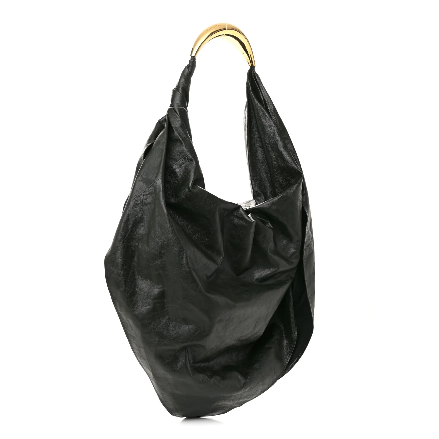 Calfskin Foulard Shoulder Bag Dark Green - Top Club