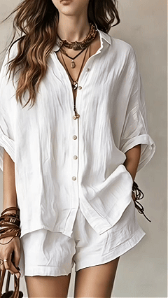 Women's Casual Solid-Color Shirt Two-Piece Set - Nordfashionstorm - Women's Clothing, Fashion for You - Nordfashionstorm.com