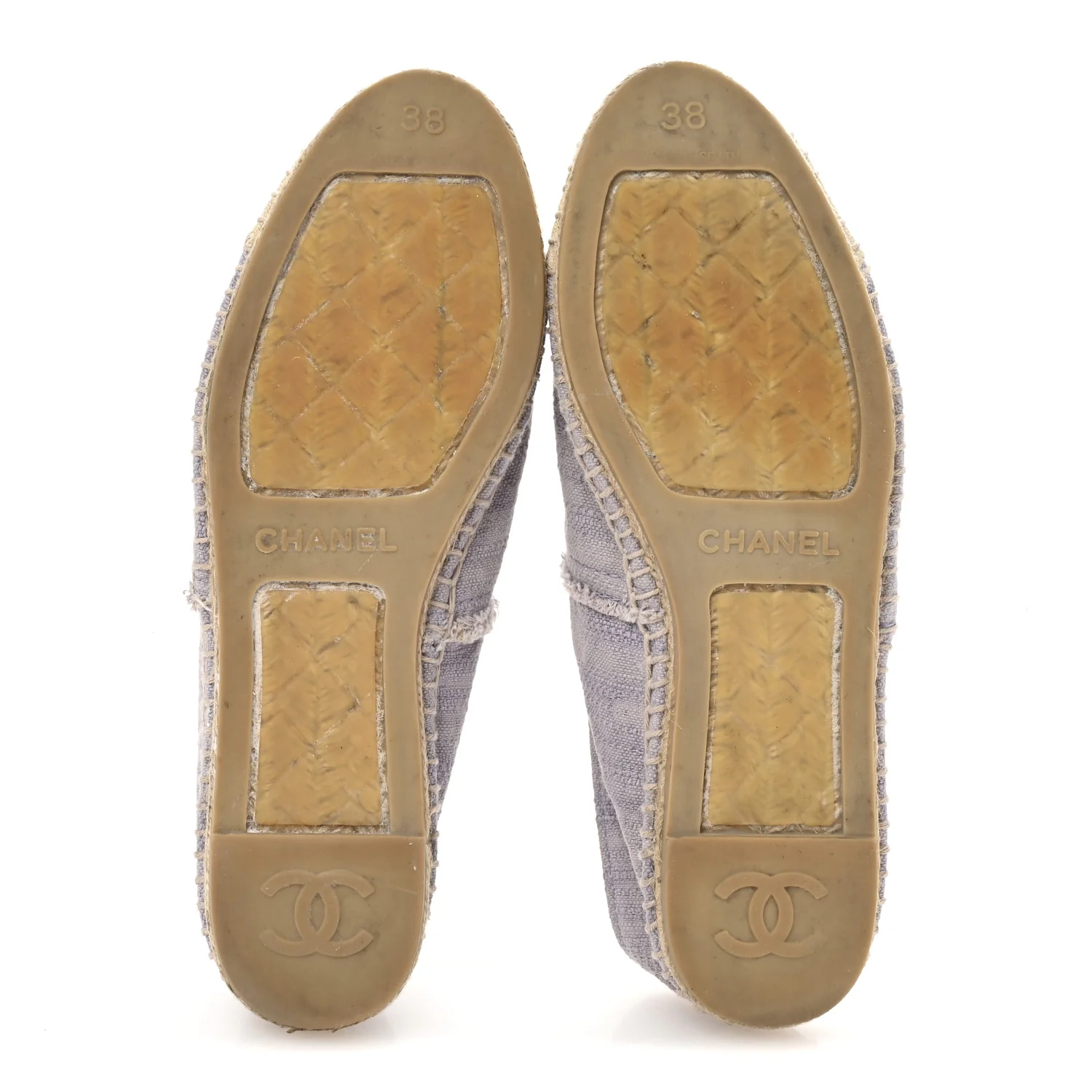 Toile CC Cap Toe Espadrilles 38 Ecru Purple - Top Club