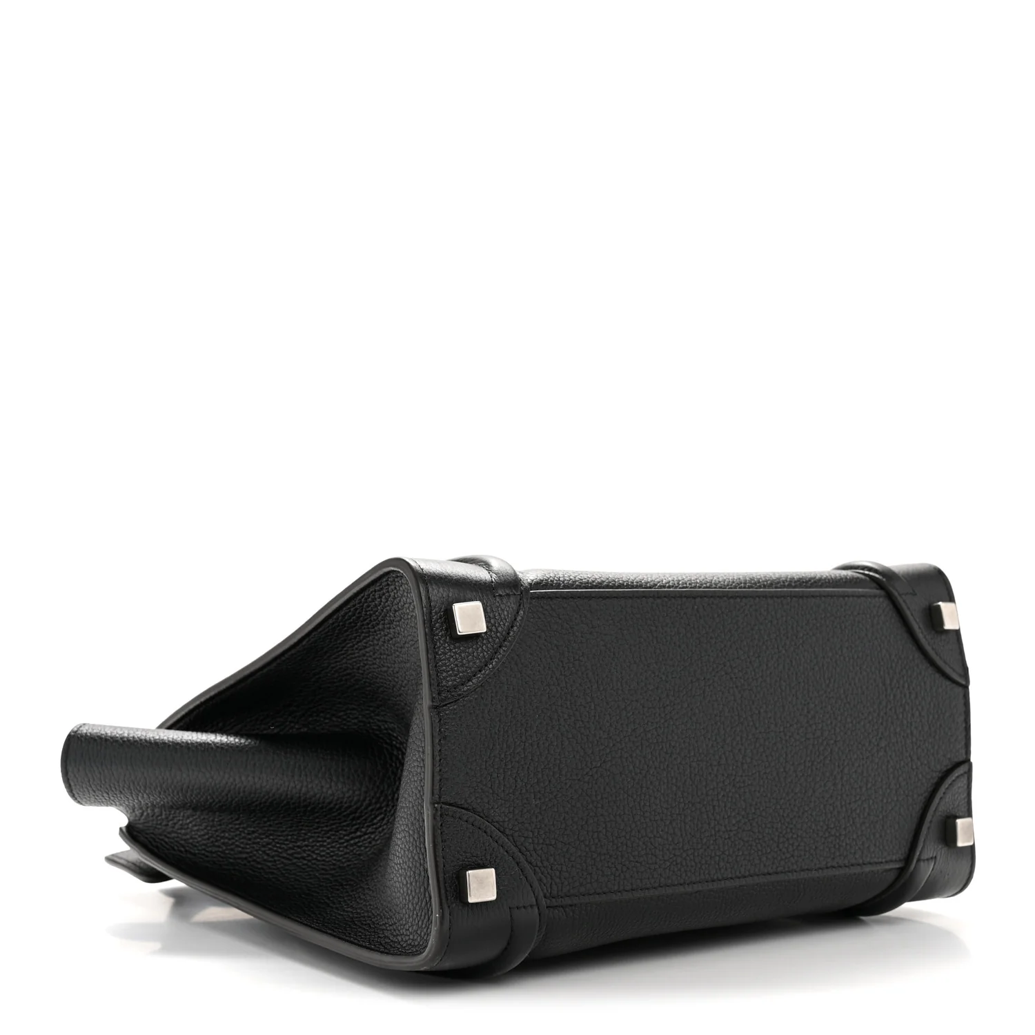 Drummed Calfskin Micro Luggage Black - Top Club