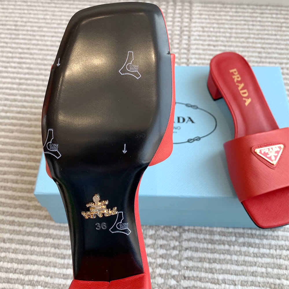 Prada Saffiano patent leather sandals - Top Club