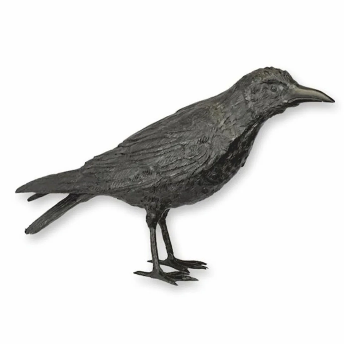 Luxury bronze sculpture bird raven black 55.5 cm - decorative figure