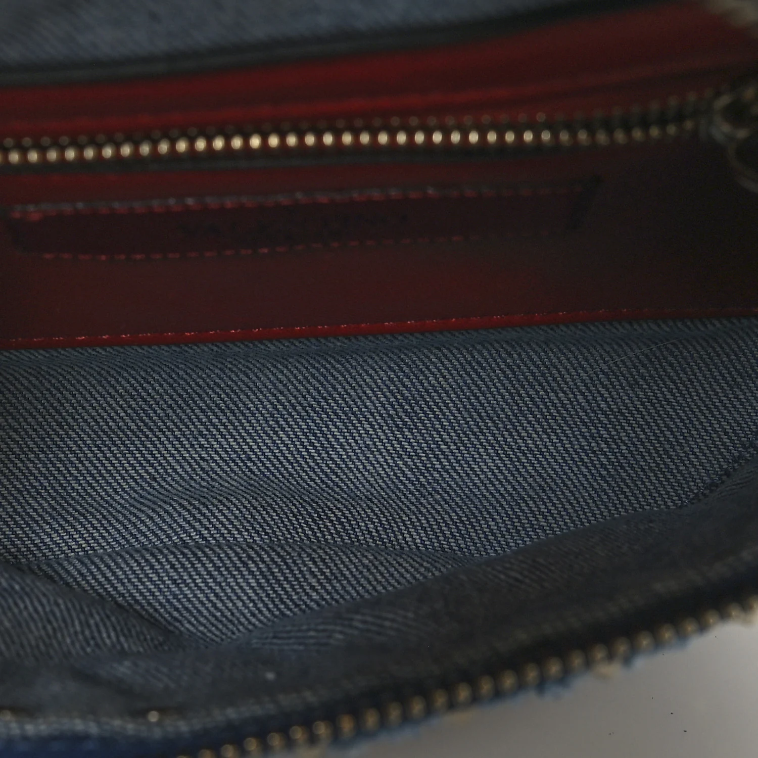 Denim Rockstud Spike Belt Bag 95 Denim - Top Club