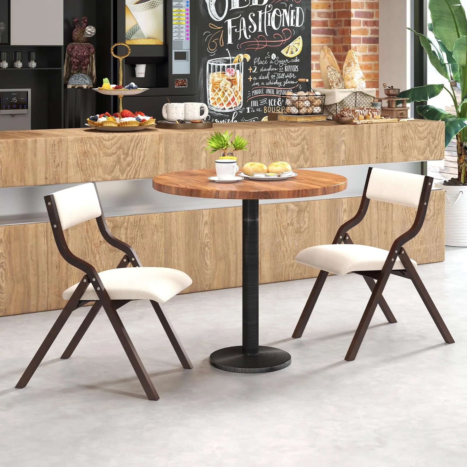 BEFOUNDLOVELY Folding Dining Chairs Set of 2/4, No Assembly Required