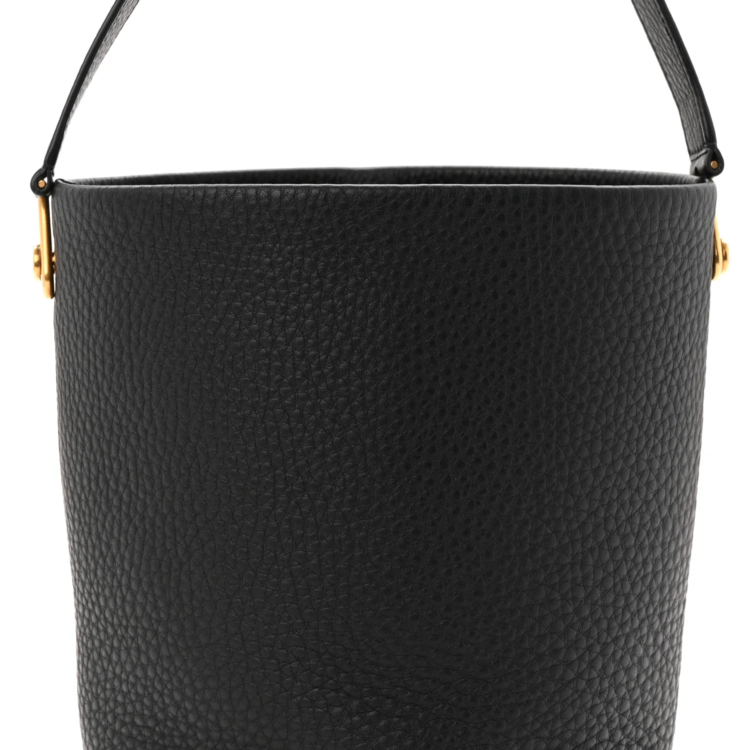 Grained Calfskin Small N/S Hook Tote Black - Top Club
