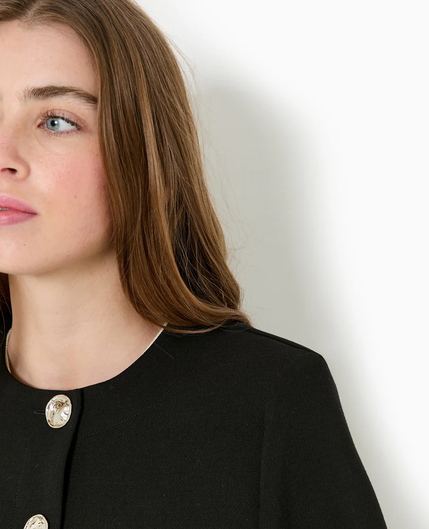 Pimkie Veste droite et courte avec boutons fantaisie