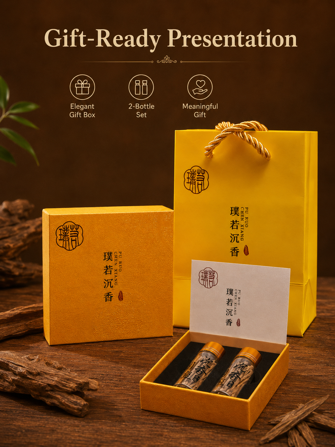 Premium Agarwood Incense Shreds Gift Set
