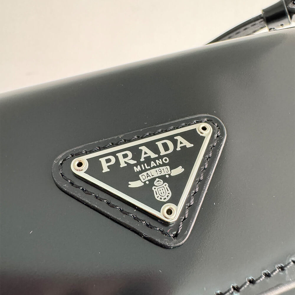 Small Prada Cleo brushed leather shoulder bag with flap - Top Club