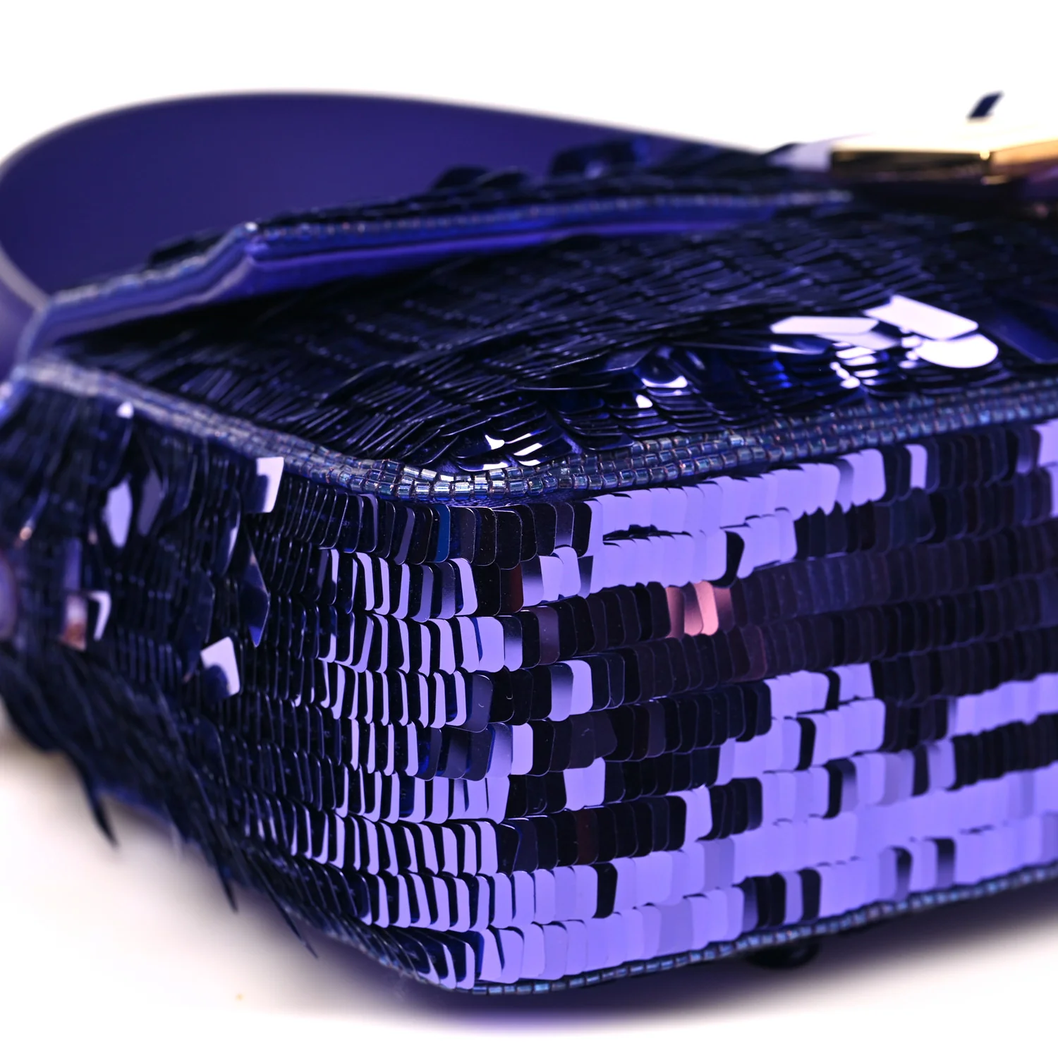 Sequin Paillettes Shiny Nappa Sex and the City Baguette Viola Purple Rain - Top Club