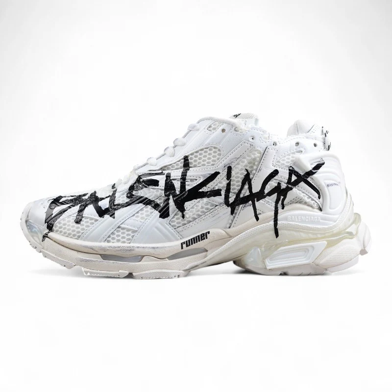 Balenciaga Runner Sneaker 'Graffiti - White Black' - Sneaker Replica Workshop