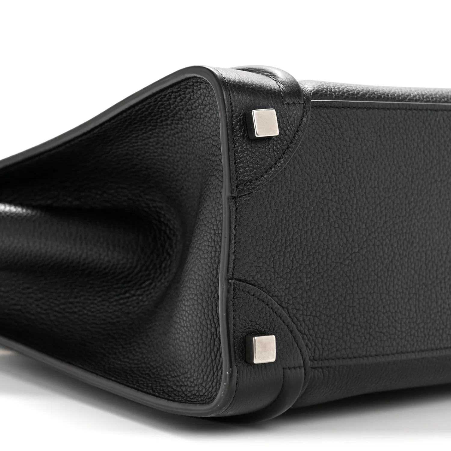 Drummed Calfskin Micro Luggage Black - Top Club
