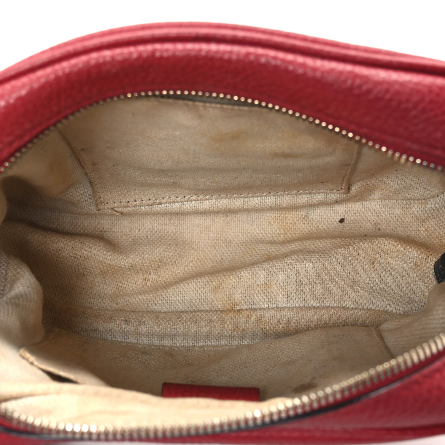 Pebbled Calfskin Small Soho Disco Bag Vibrant Red - Top Club
