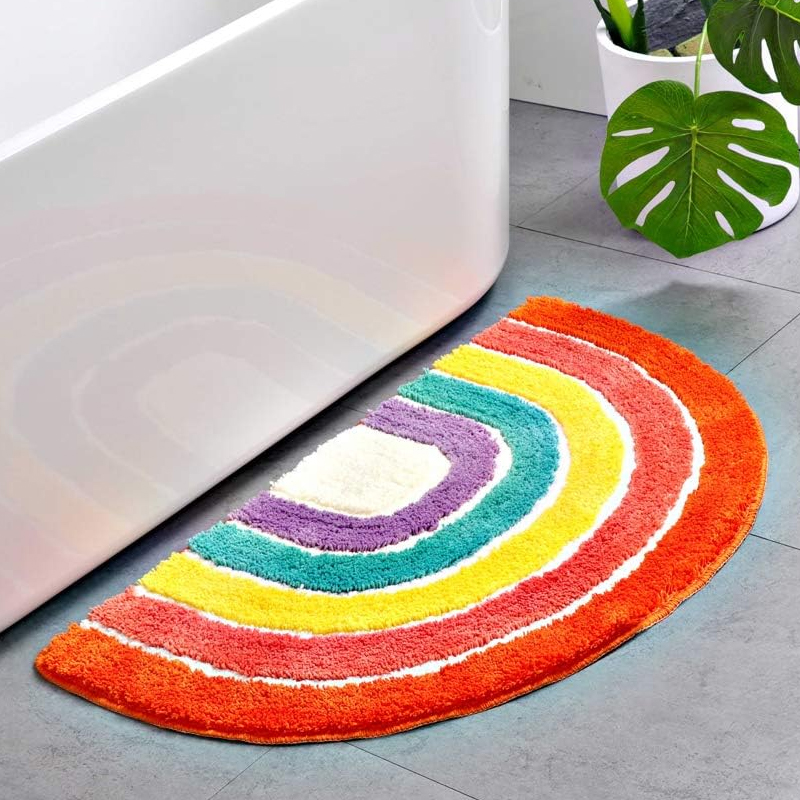 Unique Rainbow Shape Home Bathroom Door Mat