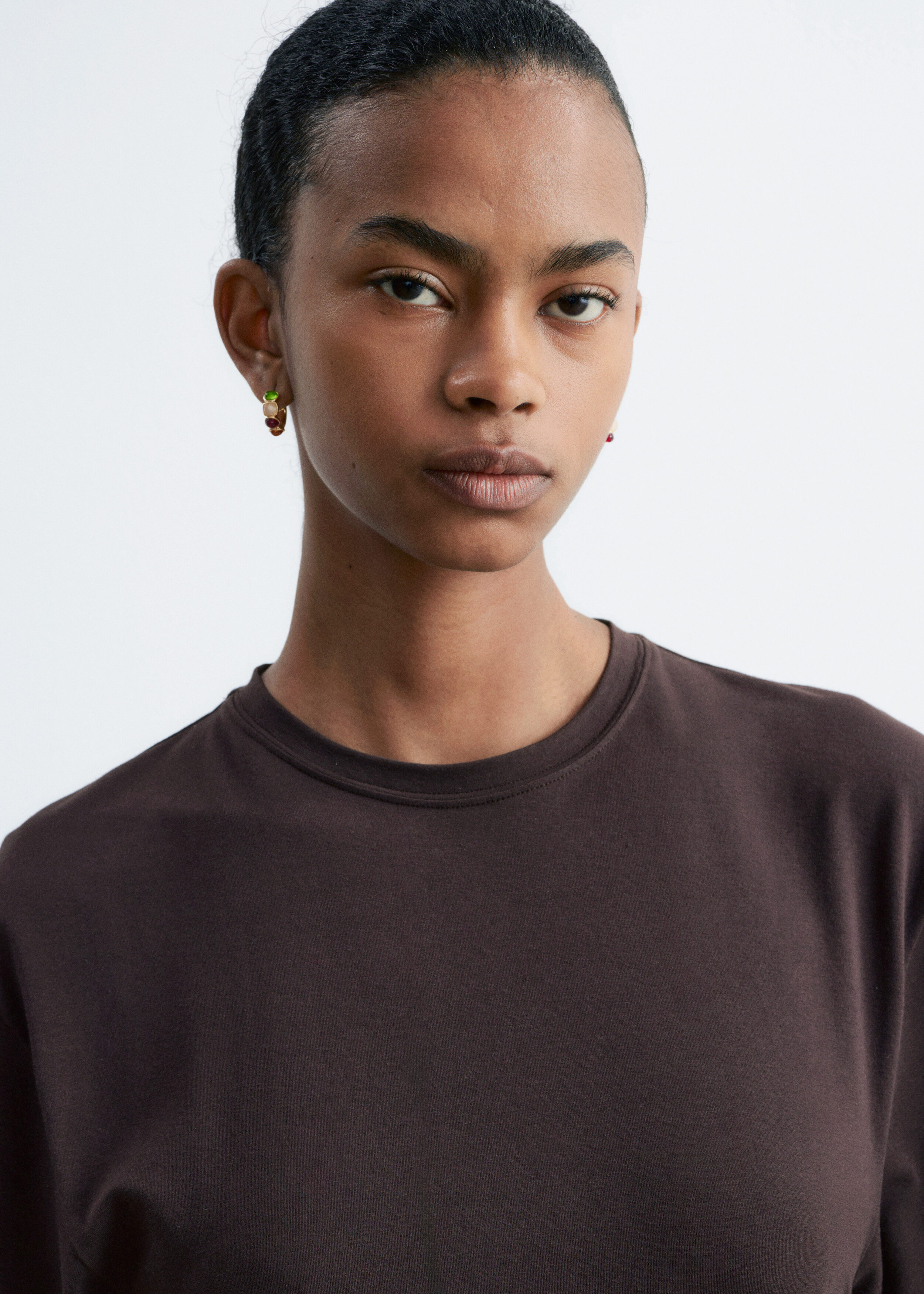 & Other Stories ASYMMETRIC MIDI T-SHIRT DRESS
