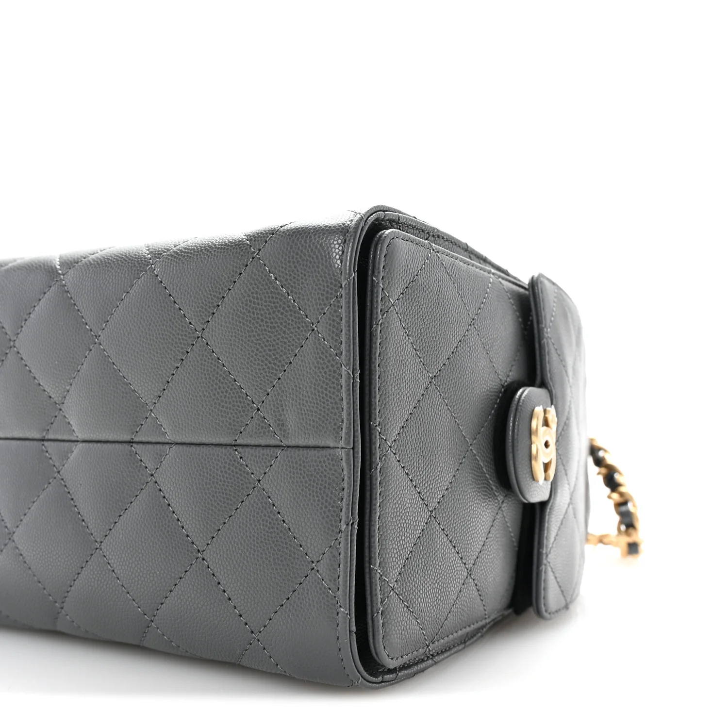 Caviar Quilted Small Chanel 25 Handbag Dark Grey - Top Club