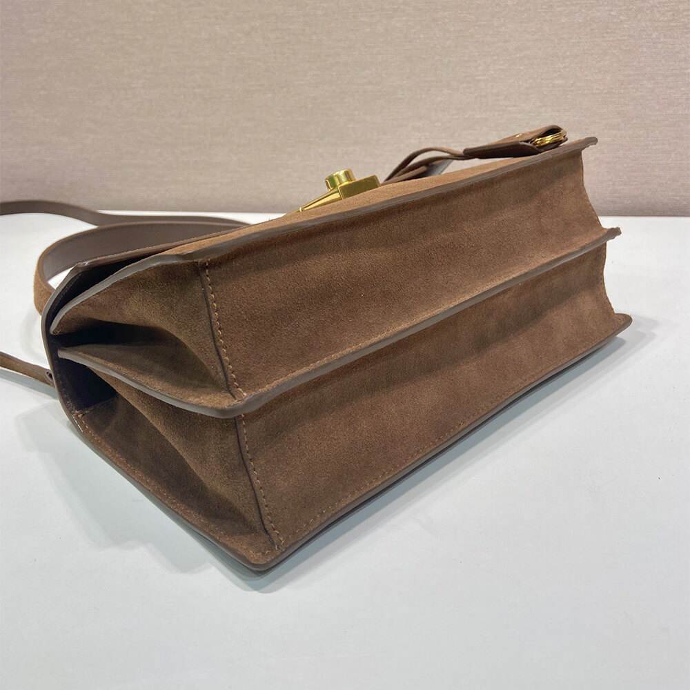 Prada Soft Sound medium suede shoulder bag(high-end grade) - Top Club