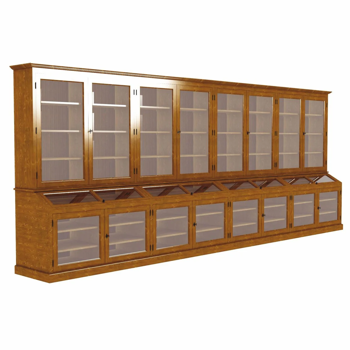 Country house style solid wood bar cabinet brown 600 cm - bar furniture