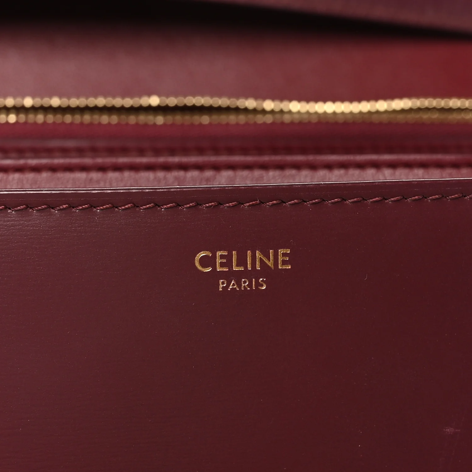 Box Calfskin Medium Classic Box Flap Bag Burgundy - Top Club