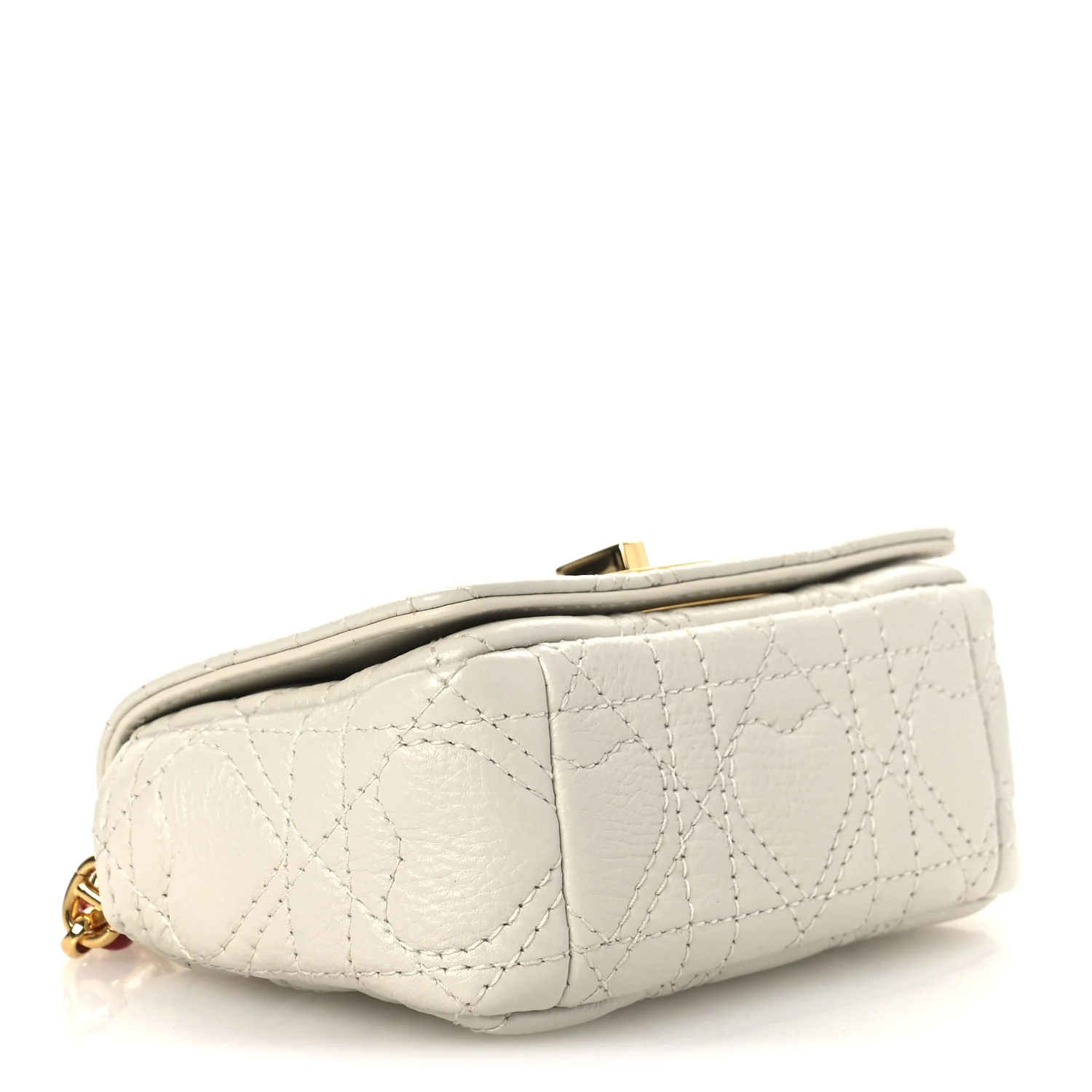 Calfskin Heart Cannage Dioramour Micro Bag Latte - Top Club