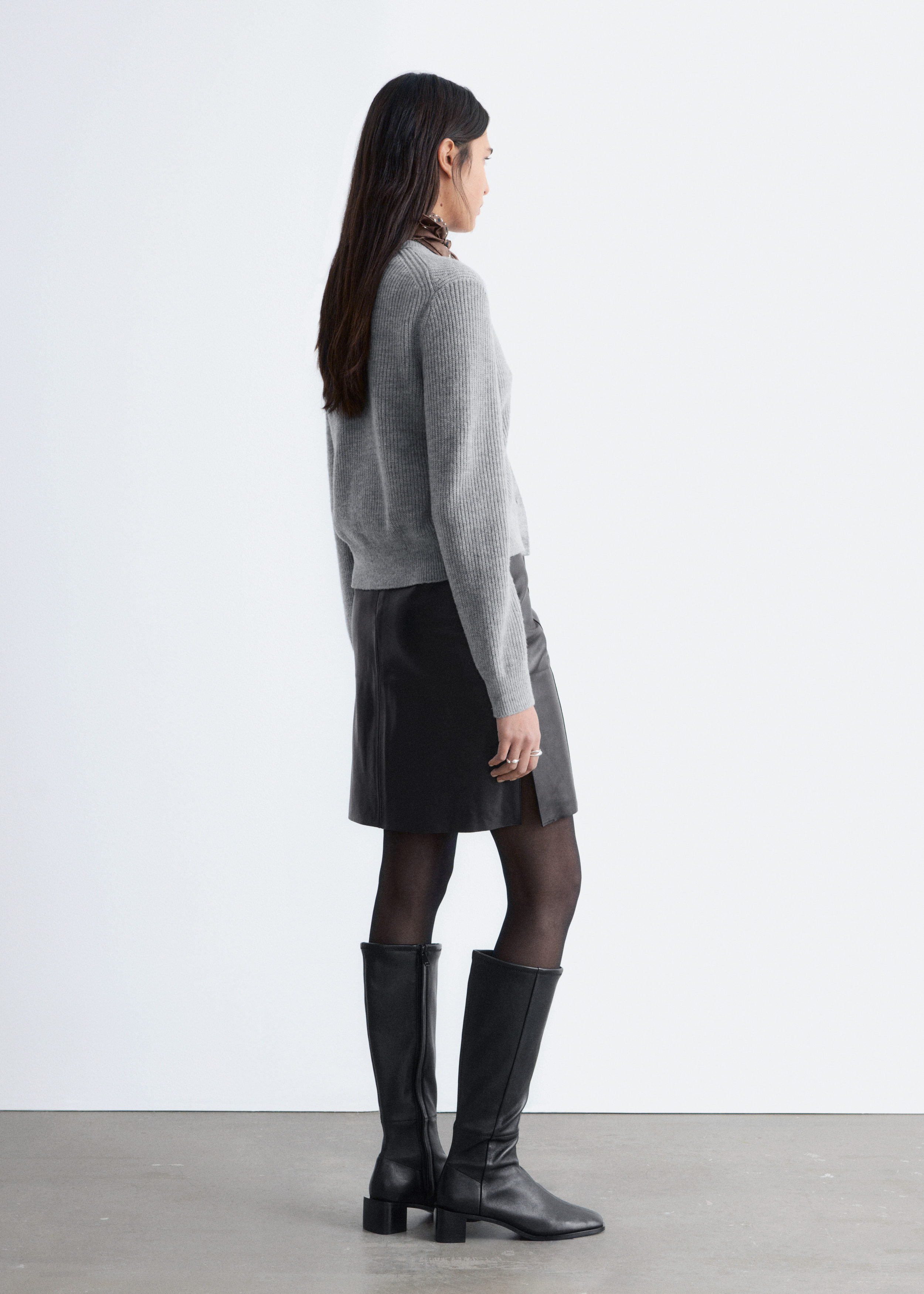 & Other Stories RIB-KNIT CARDIGAN