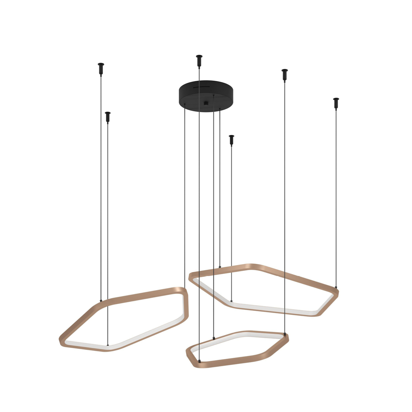 Hanglamp Estrella 3-lichts brons