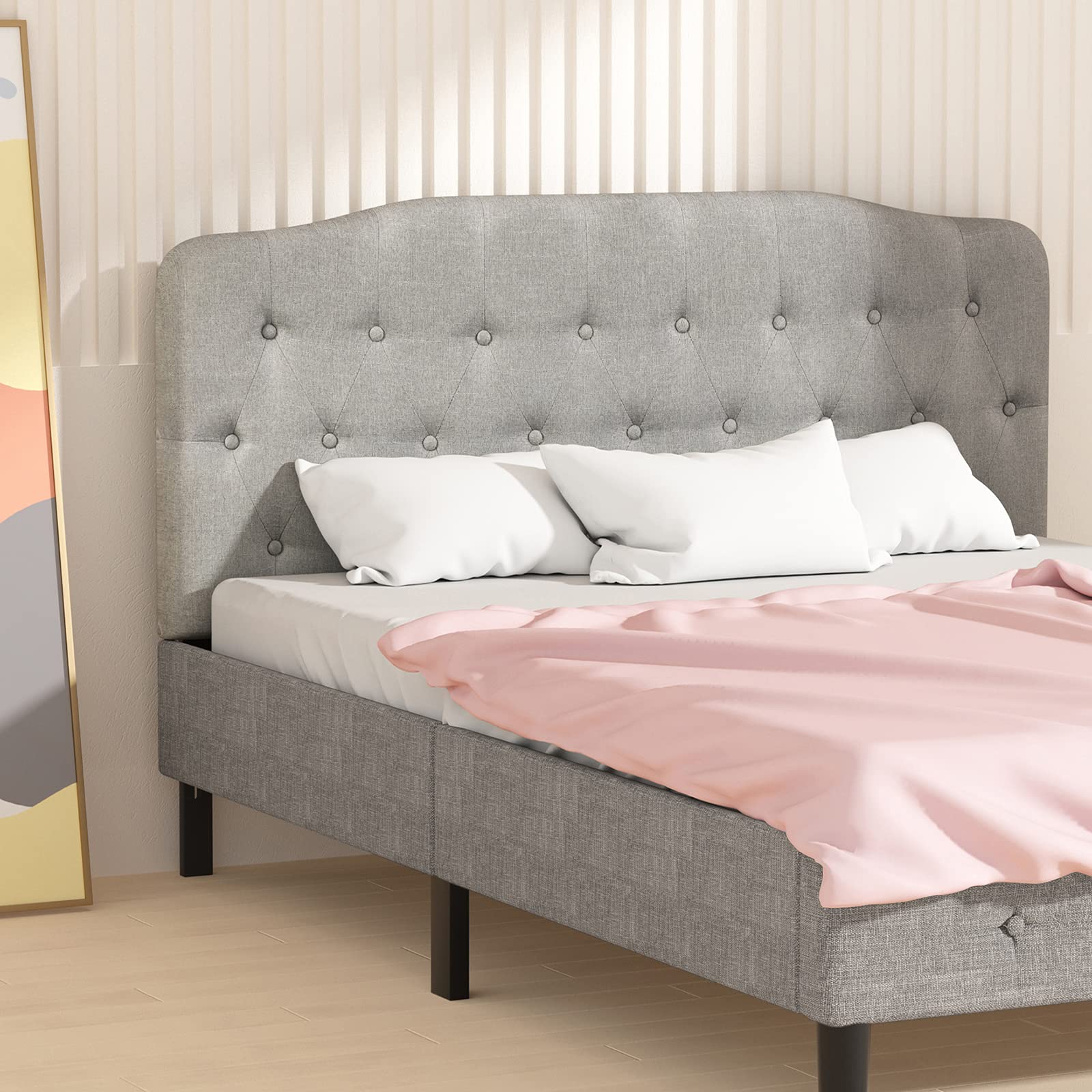 BEFOUNDLOVELY Upholstered Headboard, Adjustable Height from 38