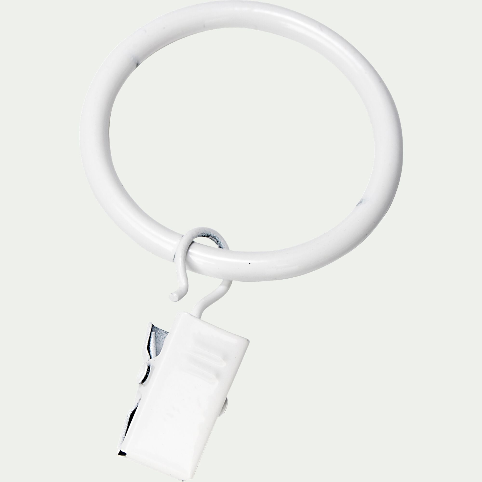 BRENON - Lot de 10 anneaux rideaux D3,5cm - blanc