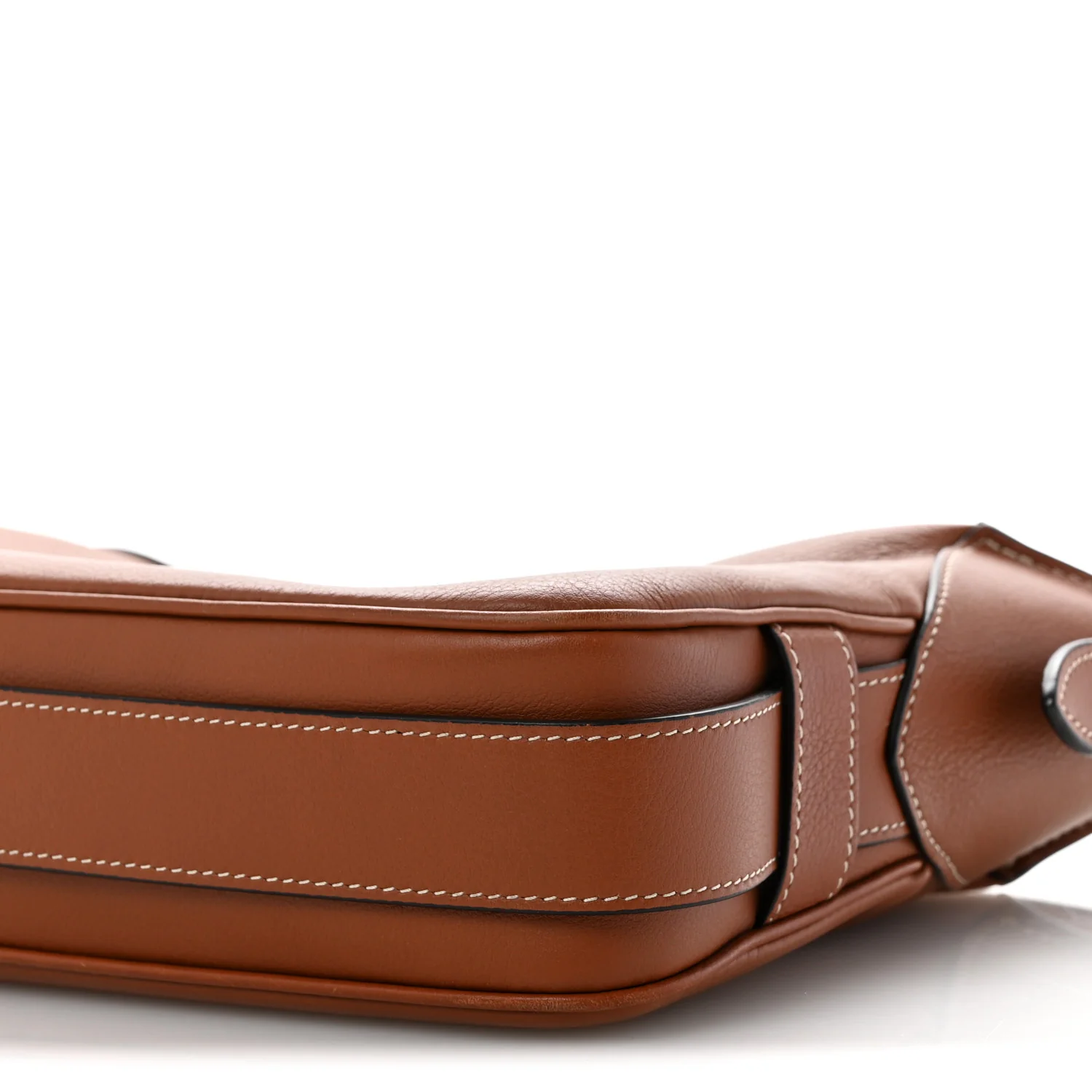 Supple Calfskin Medium Romy Shoulder Bag Tan - Top Club