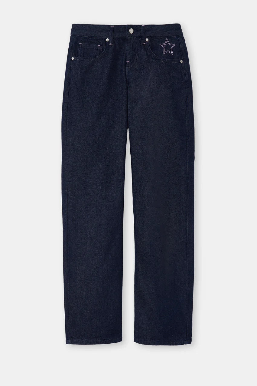Pimkie Jean straight avec étoiles brodées