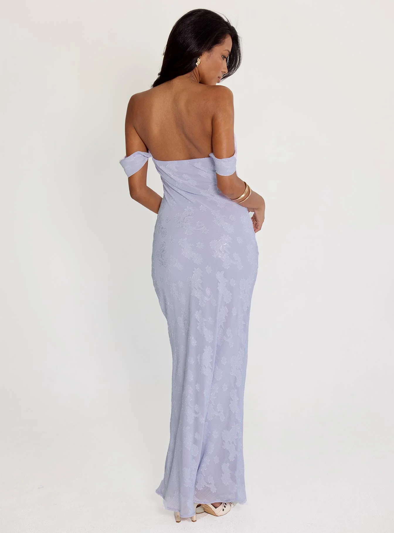 Azura Off The Shoulder Maxi Dress Lilac