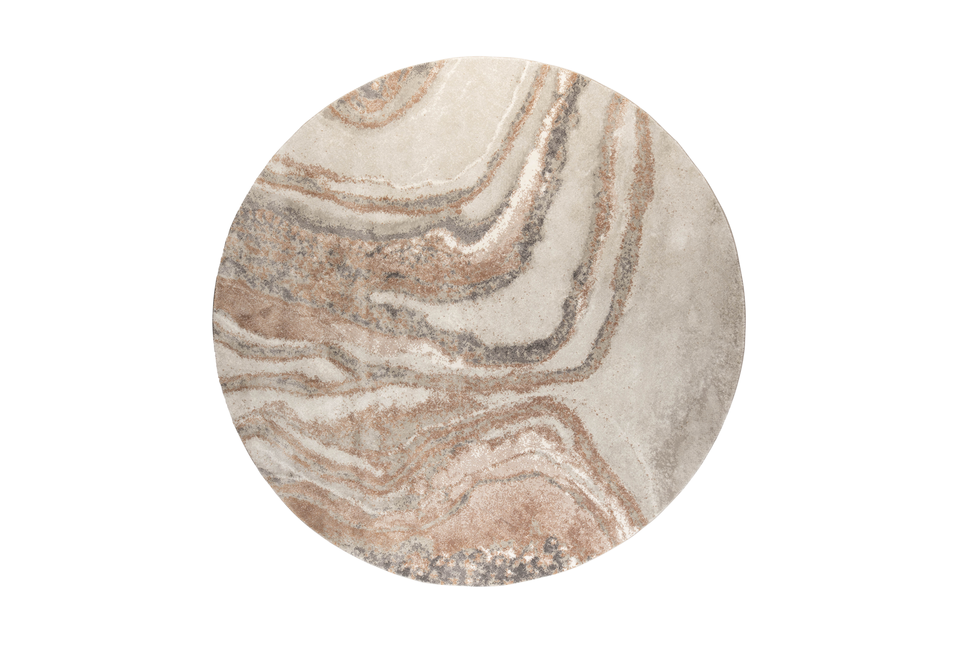 Vloerkleed Solar rond '240 grijs/terra