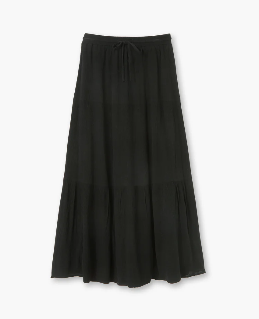 Pimkie Jupon long à étages avec ceinture élastiquée
