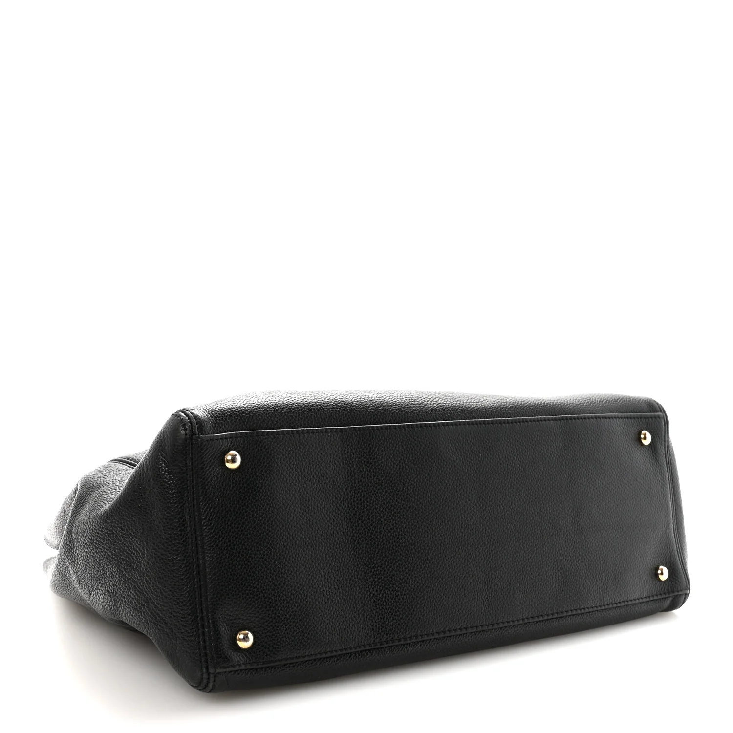 Calfskin Cerf Executive Shopper Tote Black - Top Club