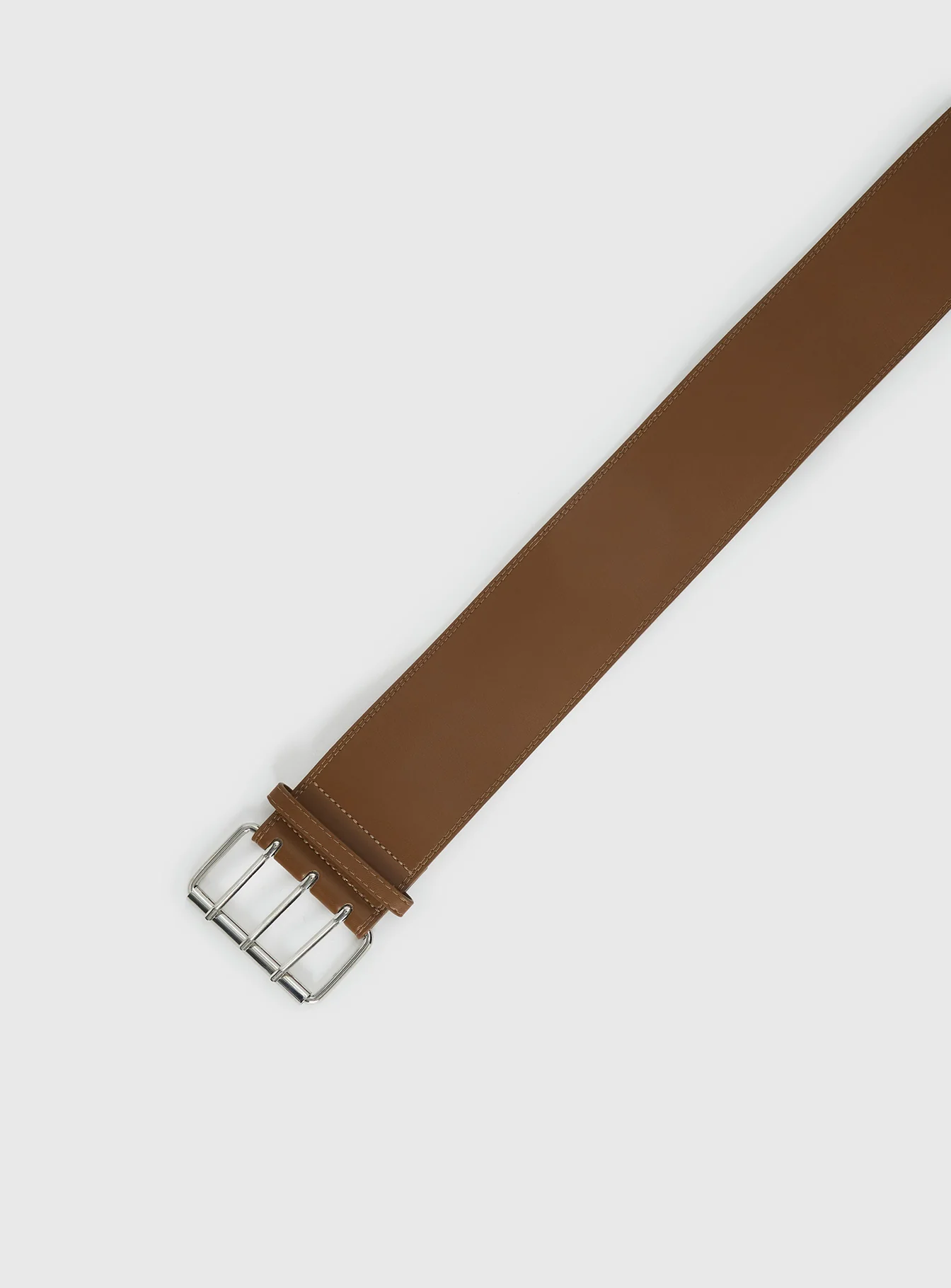 Essences Faux Leather Belt Brown