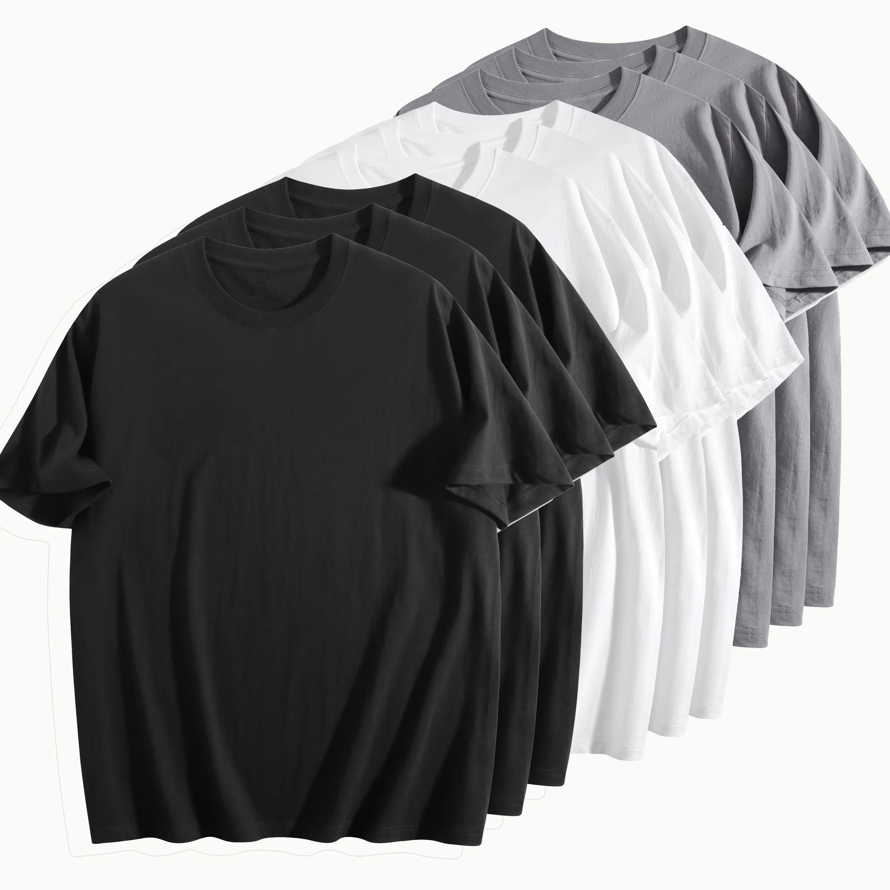 100% Cotton 180g Classic Fit Basic Tee, Unisex Year-Round Essential Top, Build Your Pack (3/6/9 Pieces)