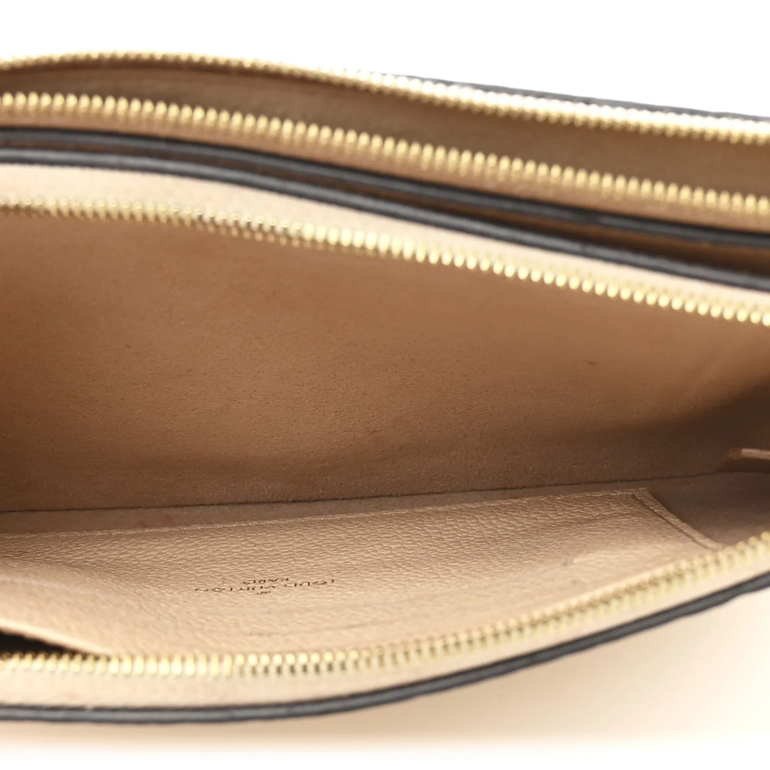 Empreinte Double Zip Pochette Beige Rose Creme - Top Club
