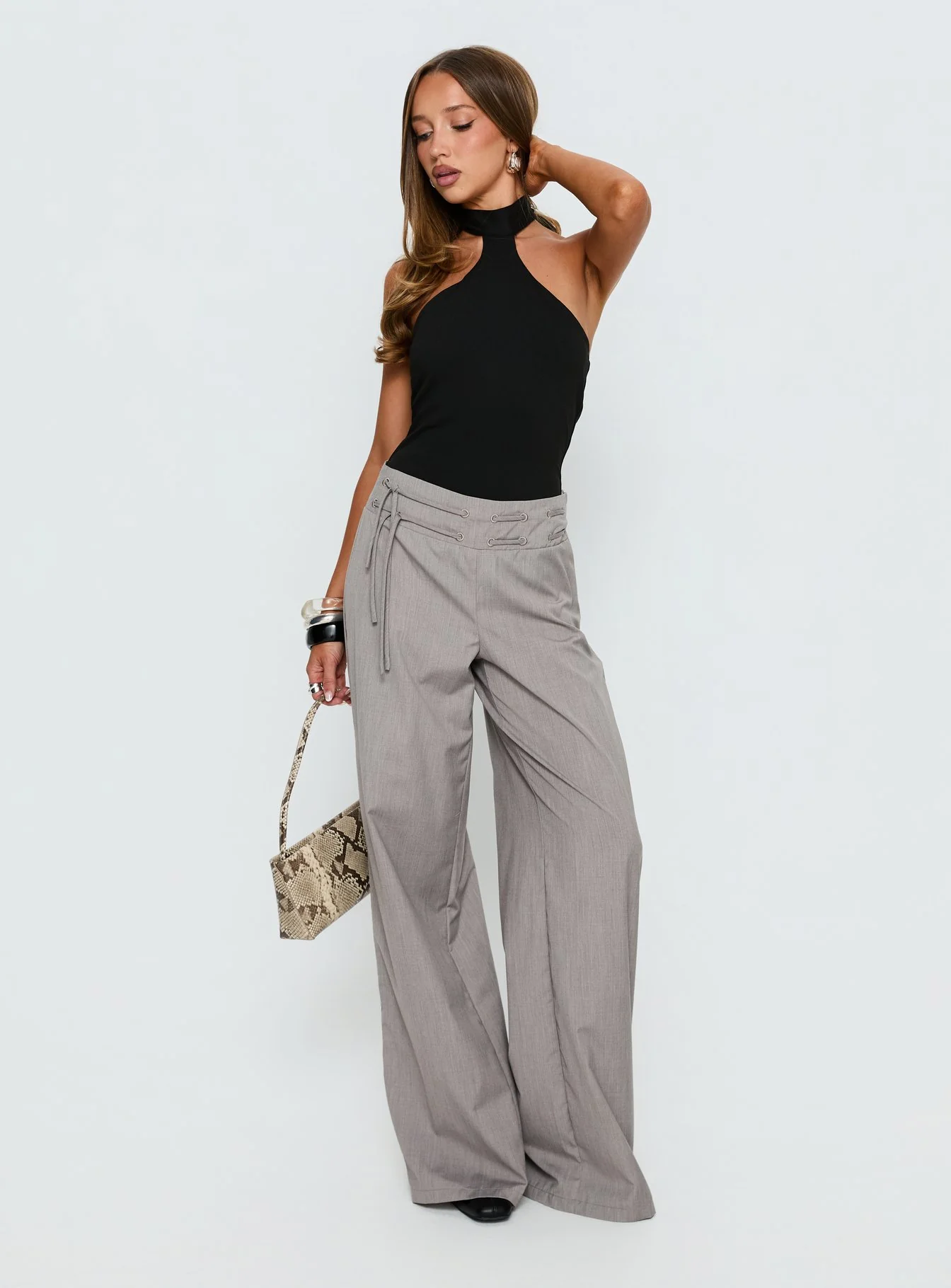 Luanda High Neck Bodysuit Black