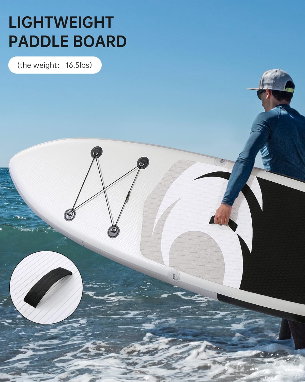 Stand Up Paddle Board Tavola Gonfiabile Set Completo per Paddling - Spessore 6'' - Adatta a Tutti i Livelli di difficoltà Accessori Completi 170KG MAX